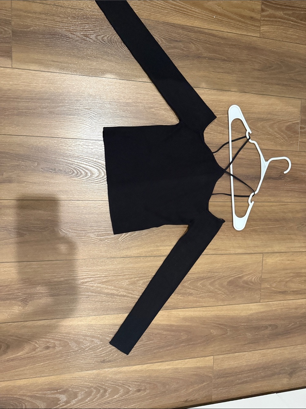 Zara Black Cropped Turtleneck Sweater